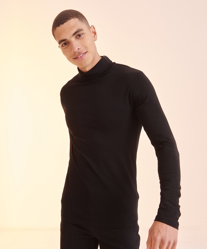 [SF125BLACS] Feel good roll neck top (S)