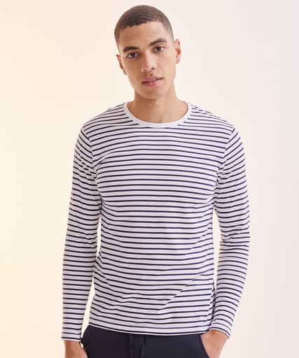 [SF204WHONXS] Unisex long-sleeved striped T (XS)