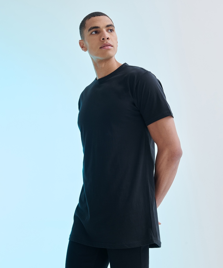 Longline t-shirt with dipped hem