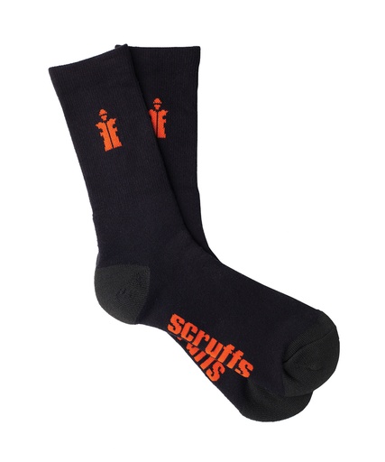 [SH055BLAC79.5] Worker socks (3-pack) (UK 7/9.5)