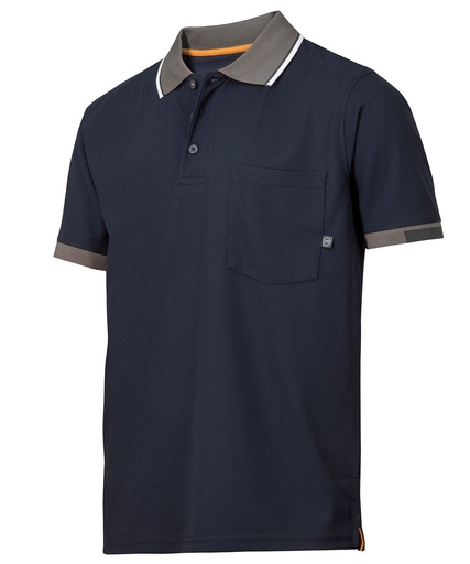 [SI076NAVYS] AllroundWork 37.5Æ Tech short sleeve polo shirt (2724) (Navy, S)