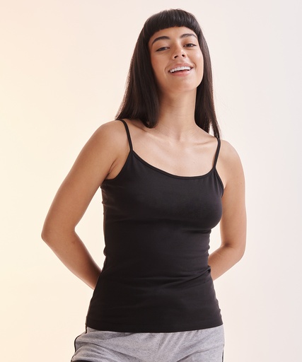 [SK126BLACXS] Women's feel-good stretch spaghetti vest (XS)