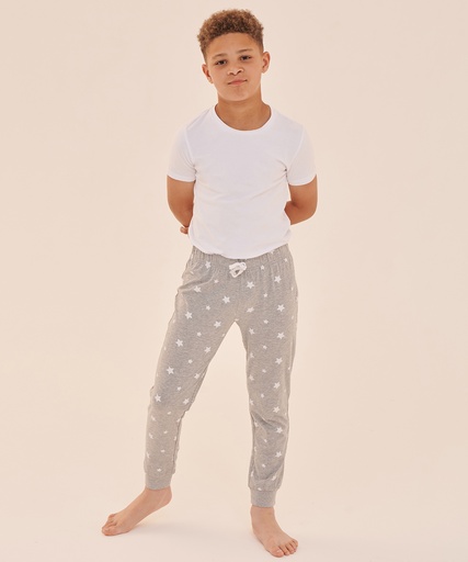 [SM085BOWS56] Kids cuffed lounge pants (Bottle/White Snowflakes, 5/6 Years)