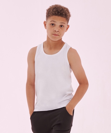 [SM123WHIT56] Kids feel-good stretch vest (White, 5/6 Years)