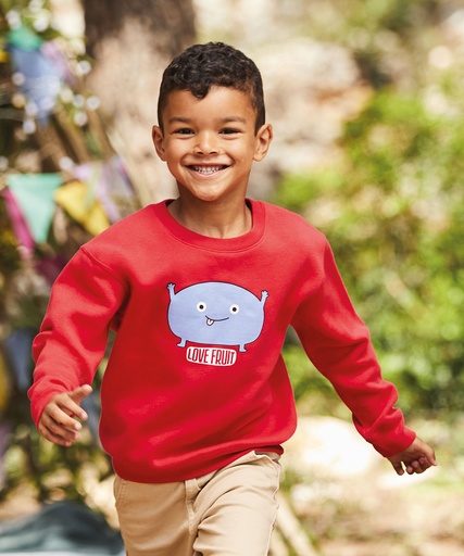 [SS801WHIT56] Kids premium set-in sweatshirt (White, 5/6 Years)