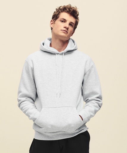 [SS824HGRES] Premium 70/30 hooded sweatshirt (Heather Grey, S)