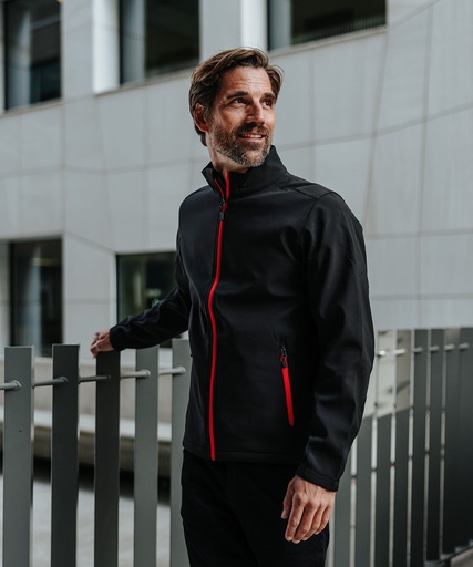 [ST171BKRDS] Orbiter softshell (Black/Red, S)