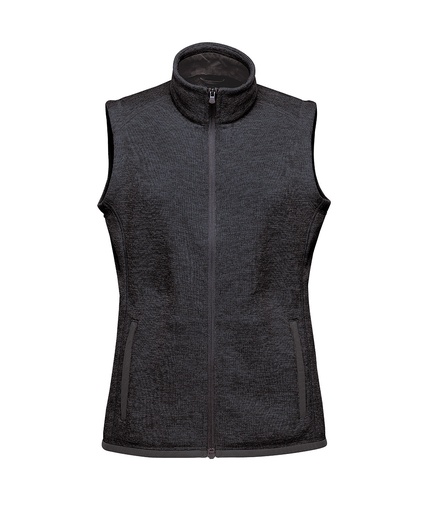 [ST207BKHES] Womenís Avalante fleece vest (Black Heather, S)