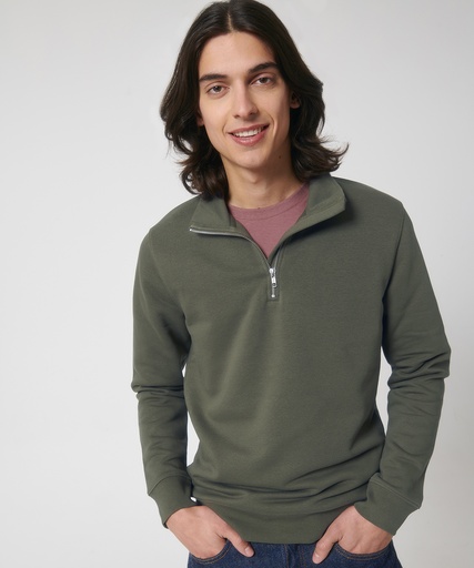 [SX070HGREXS] Stanley Trucker quarter-zip sweatshirt (STSM611) (Heather Grey, XS)