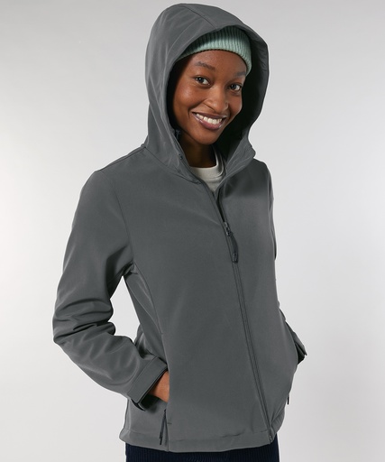 [SX239FNAVXS] Womenís Stella Discoverer hooded softshell  (STJW159) (French Navy, XS)