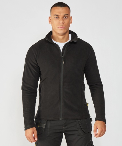 [SY023BLACS] Stanley Dixon zip-through microfleece (S)