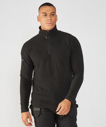[SY024BLACS] S (Hobson ¼-zip microfleece) 