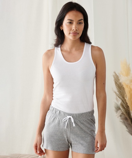 [TC052WHHGXS] Women's short pyjama set (in a bag) (White/Heather Grey, XS)