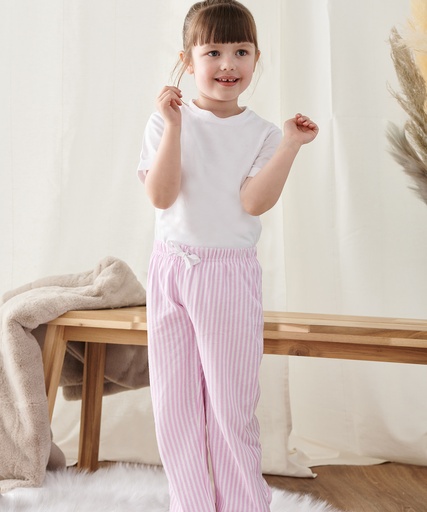 [TC059WHNY56] Kids long pyjamas (White/Navy, 5/6 Years)