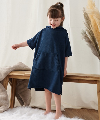 [TC811NAVY35] Kids poncho (Navy, 3/5 Years)