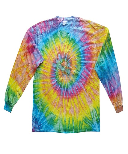 [TD15MRBOWS] Long sleeve tie-dye T (Rainbow, S)