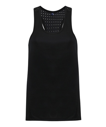 [TR041BKMEXS] Women's TriDriÆ 'laser cut' vest (Black Melange, XS)