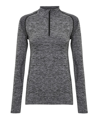 [TR205CHARS] Women's TriDriÆ seamless '3D fit' multi-sport performance zip top (Charcoal, S)