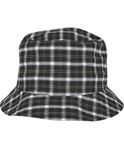 [YP198WHGY] Check bucket hat (5003C) (White/Grey)