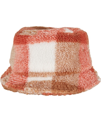 [YP205WHBK] Sherpa check bucket hat (5003SC) (White/Black)