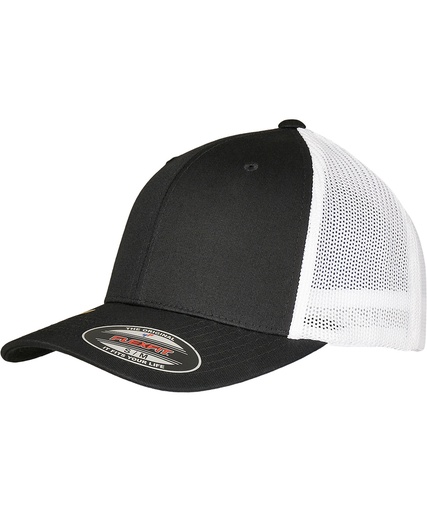 [YP231BKBK] Flexfit trucker recycled mesh (6511RM) (Black/Black)