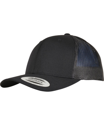 [YP238BLAC] Trucker recycled polyester fabric cap (6606TR)