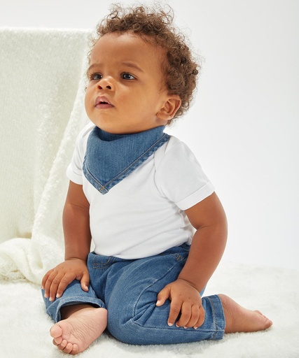 [BZ055DENI] Baby Rocks denim bandana bib BZ055