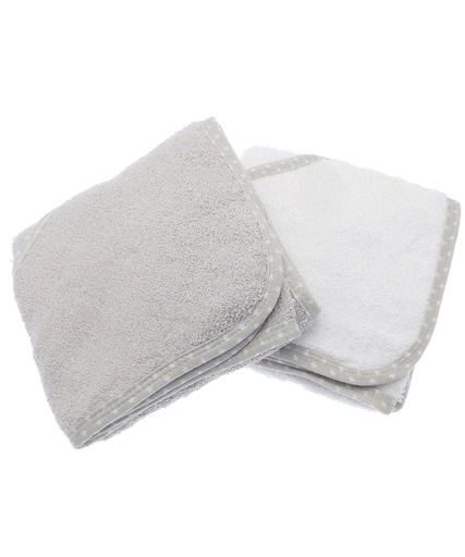 [HL182WHGY] Baby hooded towel (2-pack)